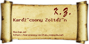 Karácsony Zoltán névjegykártya
